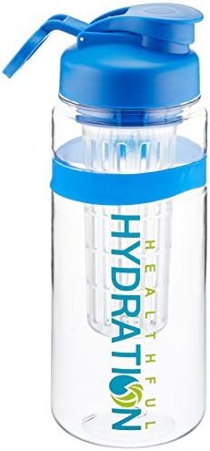 Healthful Hydration Fruit Infusing Infuser Water Bottle, 32oz Ounce (Blue Color) by Healthful Hydration