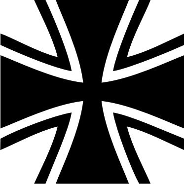 2 Stück Eisernes Kreuz Bundeswehr Aufkleber versch. Größen u. Farben 10 x 10 cm – Schwarz - 2
