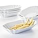 Produktbild MALACASA, Serie Regular, 8-TLG. Set Pommesschale, Cremeweiß Porzellan Pommes Schalen, Würstchenteller, Servierteller, Beilagenschalen, Schälchen, 19,5x12x3,5 cm
