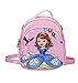 Produktbild Lisay Mädchen Mini Kindergartentasche Fashion Cartoon Kinderrucksack Regenschutz Leder Schulrucksack Multifunktional TravelLite Diebstahlsicherer Kinder Rucksack (Pink)