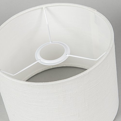 QAZQA Modern Polyester Lampenschirm 20/20/15 Zylinder weiß , Rund gerade Schirm Pendelleuchte, Schirm Stehleuchte, - 6