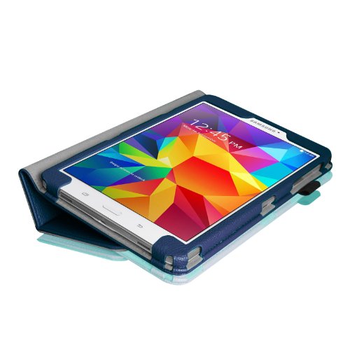 Fintie Samsung Galaxy Tab 4 7.0 Hülle Case – Slim Fit Folio Kunstleder Schutzhülle Cover Tasche mit Ständerfunktion für Samsung Galaxy Tab 4 7.0 T230 T235 (7 Zoll) Tablet, Marineblau - 7
