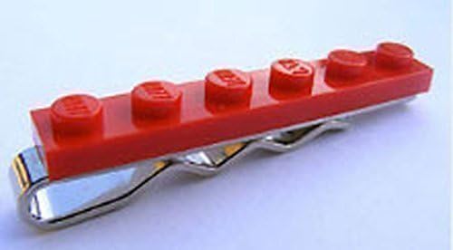 LEGO TIE PIN SLIDE IN RED UNIQUE UNUSUAL GIFT