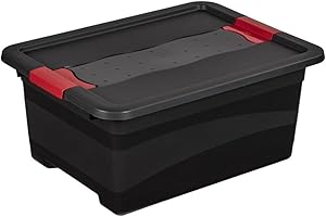 keeeper Contenitore da Trasporto con Coperchio e Chiusura a Scatto, Stabilità Extra, 39,5 x 29,5 x 17,5 cm, 12 L, Eckhart, Grigio Grafite