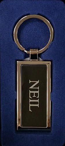 NEIL Silver Metal Key Ring Engraved and presented in beautiful gift box By Sterling Effectz