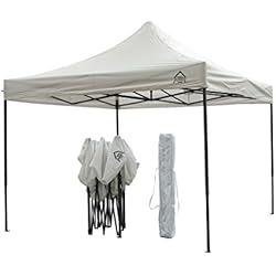 AllSeasonsGazebos 3x3m Robuste, entièrement imperméable Tonnelle Premium (Blanc)