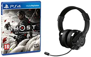 PS4 Ghost of Tsushima (PS4)&Universal Fusion Headset - Black PS4, Xbox One, PC and Nintendo Switch