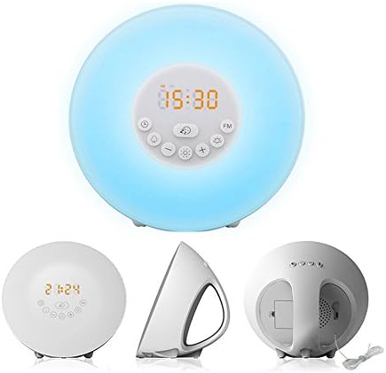 Wake Up Light Clock Night Light for Children with Nature Sounds Multifunction,FM Radio,Touch Control