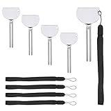 FOCCTS 5 Pcs Toothpaste Tube Squeezer Keys Aluminum Alloy Toothpaste Squeezer Oil Paint Tube Squeezer with Lanyard