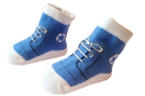 *BS13* SOFT TOUCH CUTE BABY BOY TRAINER/SNEAKER LOOK SOCKS/PRAM SHOES INFANT GIFT 0-6 MONTHS