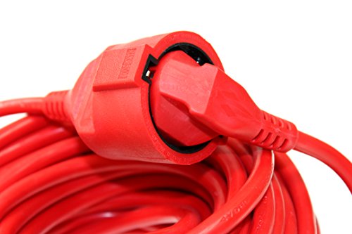 as – Schwabe 60361 Verlängerungskabel 25m Leitung in Rot , 230 Volt - 2
