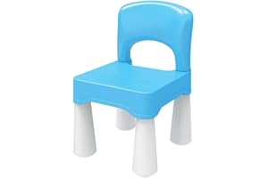 Florappy Kid's Chair with Curved Backrest - Easy-Clean, Durable, Stable & Safe Seat for Toddlers, Indoor & Outdoor Use, 100kg Capacity (Sky Blue)