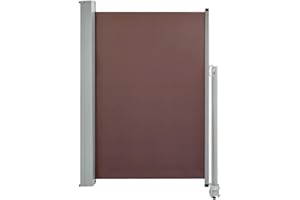 ‎VIDAXL vidaXL Seitenmarkise Ausziehbar Sonnenschutz Sichtschutz Windschutz Seitenrollo Markise Seitenwandmarkise Balkon Garten Terrasse 120x300cm Braun