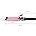 CkeyiN ® 22mm 3 Barrels LCD Display Wave Curler Ceramic Curling Wand Hair Iron Tongs Temperature Adjustable Heat Hair Curling Tool with Heatproof Glove