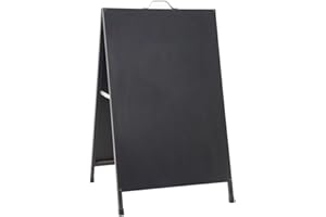 Danieli Store - Pizarra Negra Magnética de Doble Cara 60x90 cm de Exterior - Pizarra Caballete Magnetica - Caballete Magnético y Escribible para Bares y Restaurantes