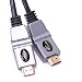 Produktbild Cyond 2,5 m HDMI-Kabel kompatibel mit flexiblem Anschluss 2.0, 1,4 A High Speed mit Ethernet-Unterstützung Full HD (4 x 2 KB), HDMI-Ethernet-Kanal und Audio-Backhaul (für Platzprobleme) schwarz