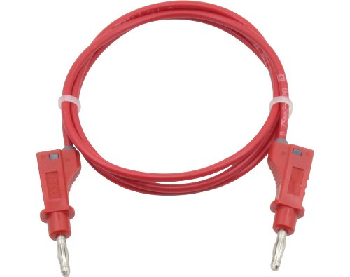 Preisvergleich Produktbild Messleitung Messkabel 4 mm Bananenstecker 1 m rot