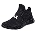 Produktbild BIKETAFUWY Freizeitschuhe Herren Schwarz Herren Sportschuhe Sneaker Schnellverschluss Runners Strick Textil Laufschuhe Leichte Gym Air Laufschuhe