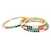 Sanara CZ Stone Gold Plated Bangle Set Fashion Partywear Women