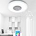 Produktbild 36W LED Deckenleuchte integrierte Bluetooth Musik moderne Deckenleuchte weiß Runde Acryl Deckenbeleuchtung für Schlafzimmer Wohnzimmer Esszimmer Ø50cm Dimmen 3000K-6000K [Energieeffizienzklasse A + +]