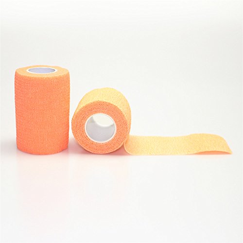 YCNK 5 Pack 2 Zoll X 5 Yards Self Adherent Cohesive Wrap Bandagen Flexible Stretch Athletic Tape mit starken Elastik für medizinische Sport Pet Supply - 3