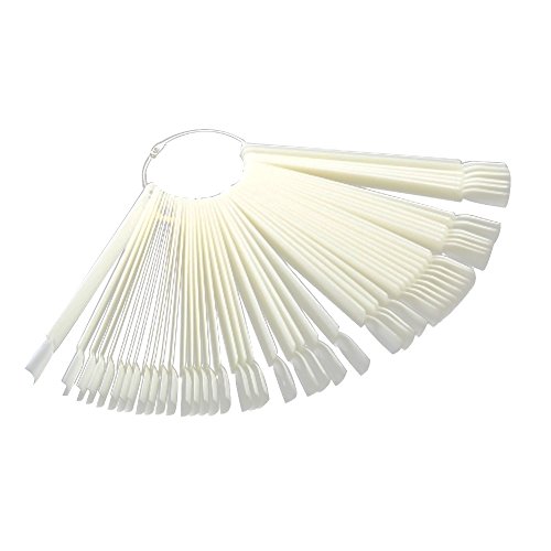 Contever® 50 Tips milky False Nail Art Display Fan Board Tool Kit