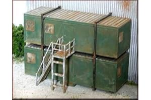 Knightwing Model Railway Double Portacabin with Steps - OO Gauge Plastic Kit