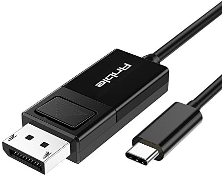 USB C to DisplayPort, Anble USB 3.1 Type C to Displayport DP 4K@60Hz Cable (6ft/1.8m) (Thunderbolt 3 Compatible) for 2016/2017 New Macbook Pro/ Chromebook Pixel/ChromeBook Pixel/Lumia 950/950XL etc, B