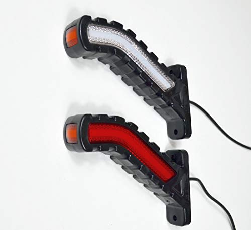 Luci di posizione laterali a LED 24 V, per camion, rimorchi, autobus, roulotte, neon bianco, arancione e rosso