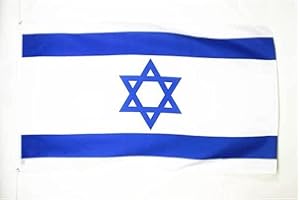 AZ FLAG - Drapeau Israël - 150x90 cm - Drapeau Israélien 100% Polyester Avec Oeillets Métalliques Intégrés - Pavillon 110 g