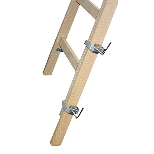 2x Verlängerung 120cm für Holzleiter inkl. 4 Klammern Malerleiter Sprossenleiter - DEWEPRO/x-tools