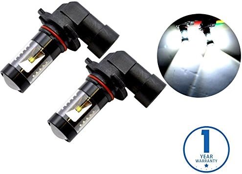 NBKMC SiriusLED Projection DRL Fog Light LED Bulb Size 9006 HB4 Color 6000K White 30W Pack of 2