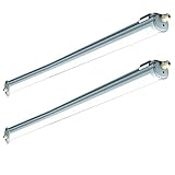 feuchtraumleuchte hornbach Gestell: Kunststoff (ABS) 2er Set 36 Watt SMD LED Decken Feuchtraum Leuchten 4500 Kelvin Industrie Wannen Strahler