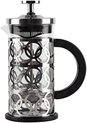 Top Finel French Press Coffee Espresso Maker Tea Pot Stainless Steel Heat Resistant Glass Fashion Mug 12oz/350ml