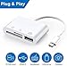 Price comparison product image SD Card Reader, RayCue 3 in 1 USB C to USB Camera Connection Kit SD/Micro SD Card Reader, USB C to USB2.0 Female OTG Adapter for New iPad Pro 11"/12.9" 2018, Mac-Book Pro and More UBC C Device