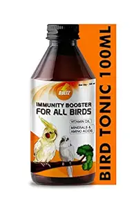 BOLTZ Immunity Booster for All Birds for Healthy Growth with Essential Vitamins, Minerals and Amino acids-100ml, transperent, Small