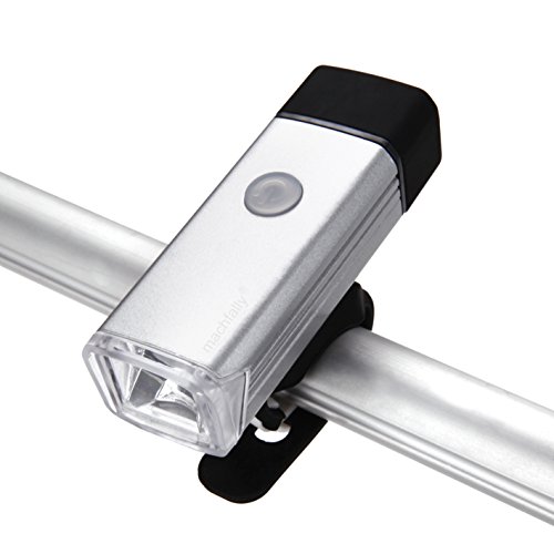GVDV Fahrradlicht 180 lm Cree LED USB Wiederaufladbar IPX4 Wasserfest 4 Modie STVZO Zugelassen, Silber/Schwarz
