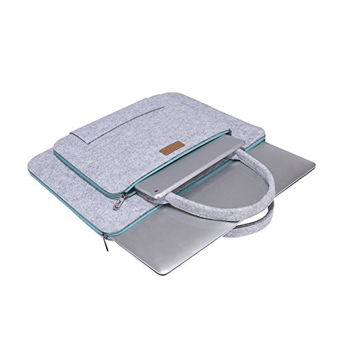 Ropch 11 6 Zoll Laptoph  lle Laptoptasche Aktentasche Schutzh  lle f  r Laptop Notebook Chromebook - Grau   Hellblau