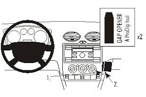 Brodit | ProClip Fahrzeughalter 853585 | Made IN Sweden | Winkelbefestigung | für linkslenkende Fahrzeuge | passt Gerätehalter, Schwarz