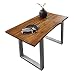 Produktbild SAM® Stilvoller Esszimmertisch Ida aus Akazie-Holz, Baumkantentisch mit lackierten Beinen aus Roheisen, naturbelassene Optik mit Einer Baumkanten-Tischplatte, 180 x 90 cm