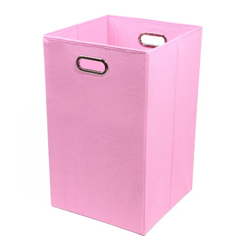 Modern Littles Folding Laundry Basket (Rose Solid Pink)