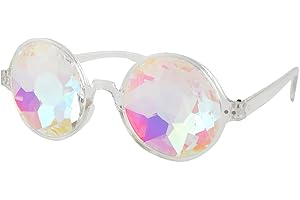 LQIOACU Sonnenbrille Festival, Lustige Sonnenbrillen, Kaleidoskop Rave Brille, Schnelle Brille, Cosplay Brille Glasses Welding Punk Brille
