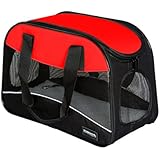 Transporttasche Tragetasche Hund & Katze Rot/Schwarz - 1104/2003
