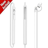 Apple Pencil Holder Funda: casi completamente sellado para proteger tu Apple Pencil, eliminando la mayoría de los arañazos y el posible desgaste, resistente al agua. Y la banda de goma elástica permite un agarre más seguro, te permite apretar el pencil de manera estable con tu ipad.