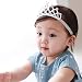 Rosennie Girl Head Accessories Hairband Baby Elastic Princess Crown Headwear (Silver)