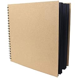Artway Enviro - Cuaderno de cartulinas negras - 100 % reciclado - 270 gsm - Cuadrado y grande - 285 x 285 mm - 30 hojas