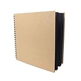 Cuaderno de papel negro reciclado de 270 gsm con un gusanillo metálico