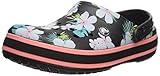 Type: Clog mit Fersenriemen Crocs Unisex-Erwachsene Crocband Seasonal Graphic Clogs, Schwarz (Black/Floral 0cv), 39/40 EU