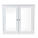 Produktbild 1PLUS Badezimmerschrank Hängeschrank Spiegelschrank mit Zwei Türen aus Holz, Weiß, 68 x 60,5 x 17 cm