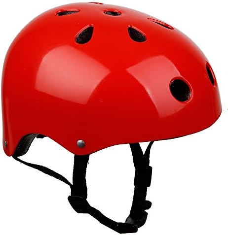 NEW OLYM Kids Scooter Helmet,Youth Multi-Sport Helmet for Skateboard, BMX and Stunt Scooter Red